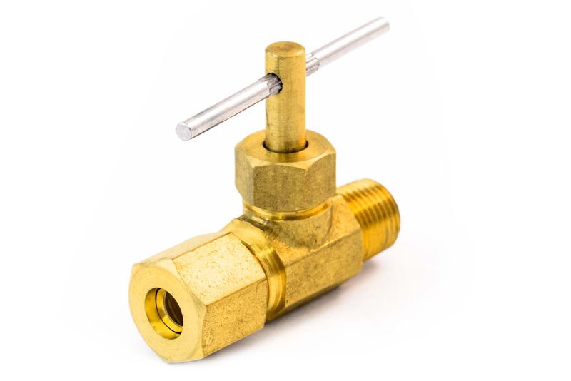 Compression To Male Pipe Straight Needle Valve 1 4 X 1 4