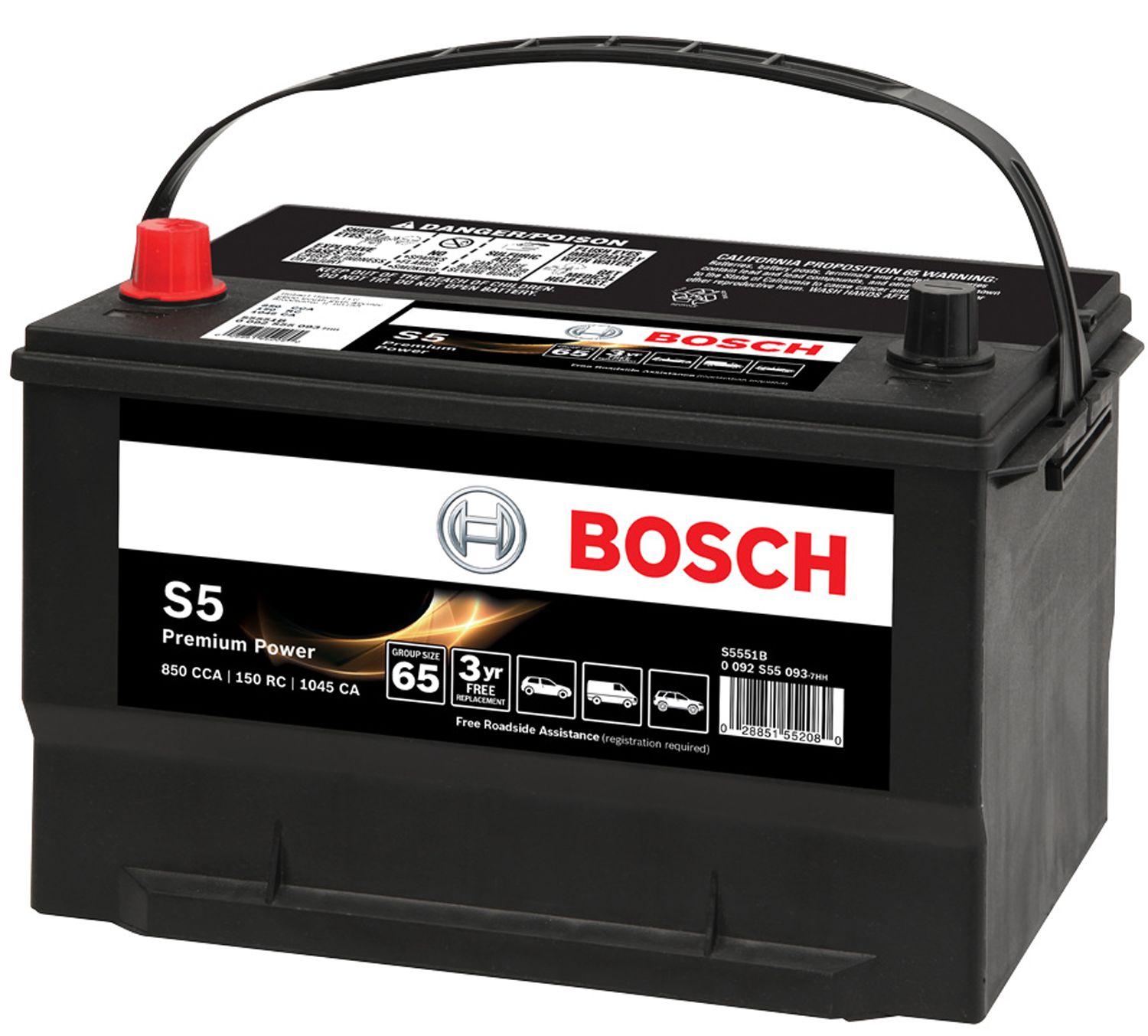 S5551B-Bosch Premium Performance Starter Battery 1