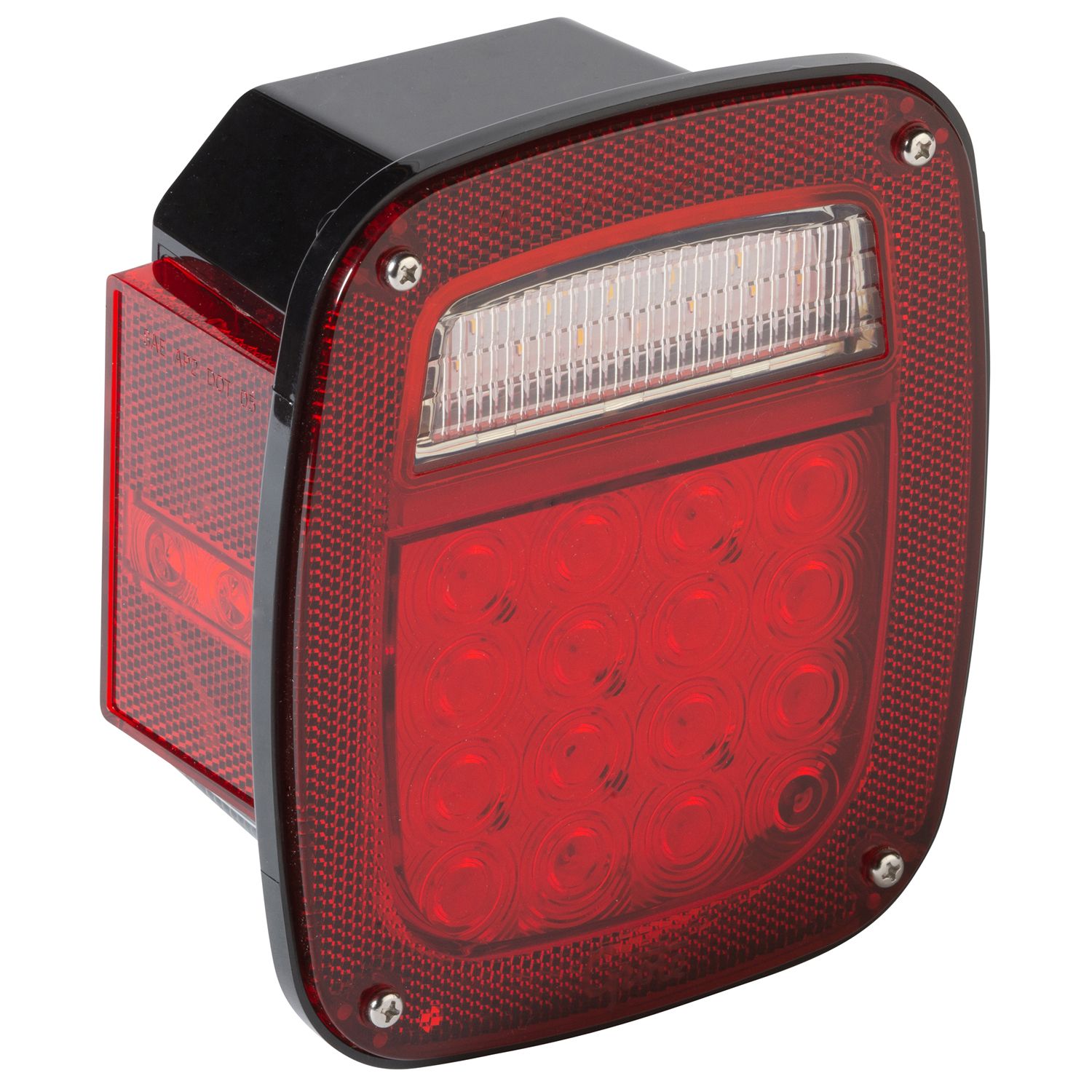 Hi Count® LED Stop Tail Turn Lights, LH w/ License Window &amp; Side Marker | G5212_BBTF