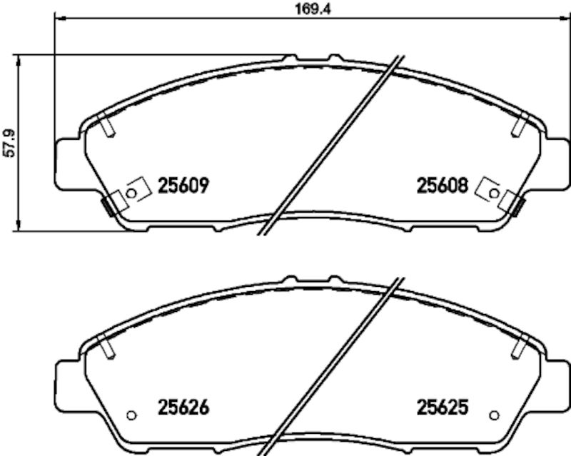 Disc Brake Pad Set Hella Pagid 676-355036141