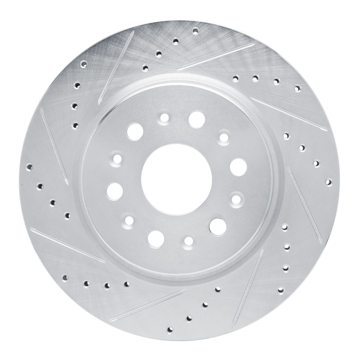 DFC Brake Rotor - Drilled and Slotted - Silver Dynamic Friction Company 692-631-48000L
