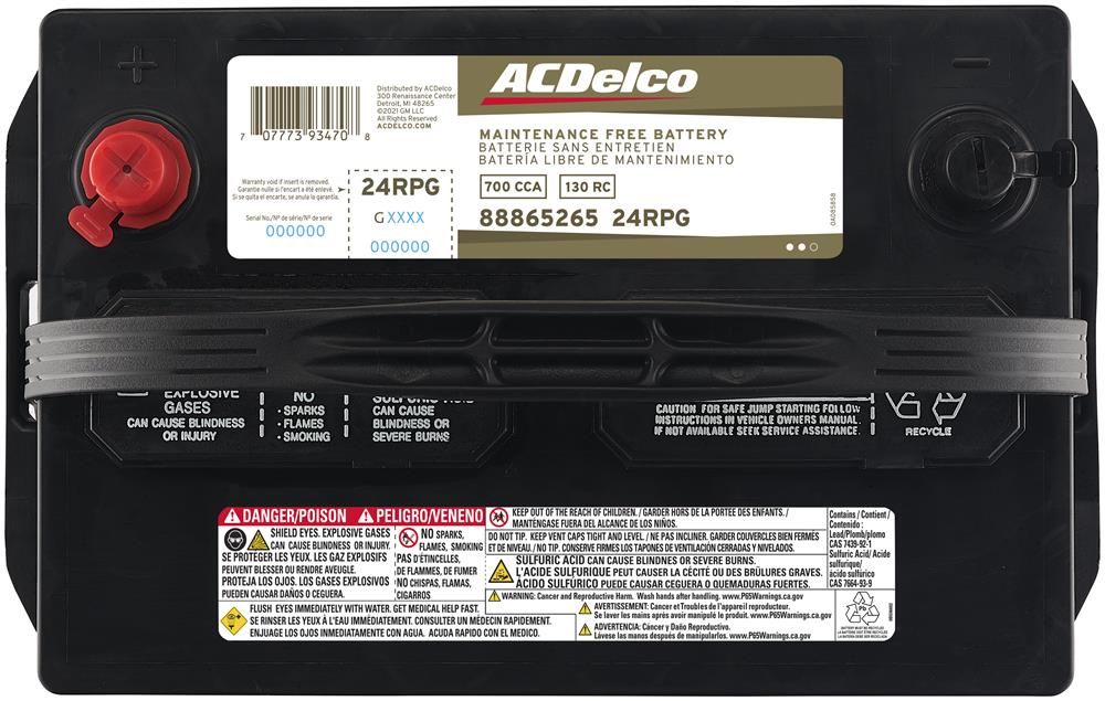 ACDelco 24RPG for SCION XA 2011 L4 2.4L 2362cc | 1-800-Battery