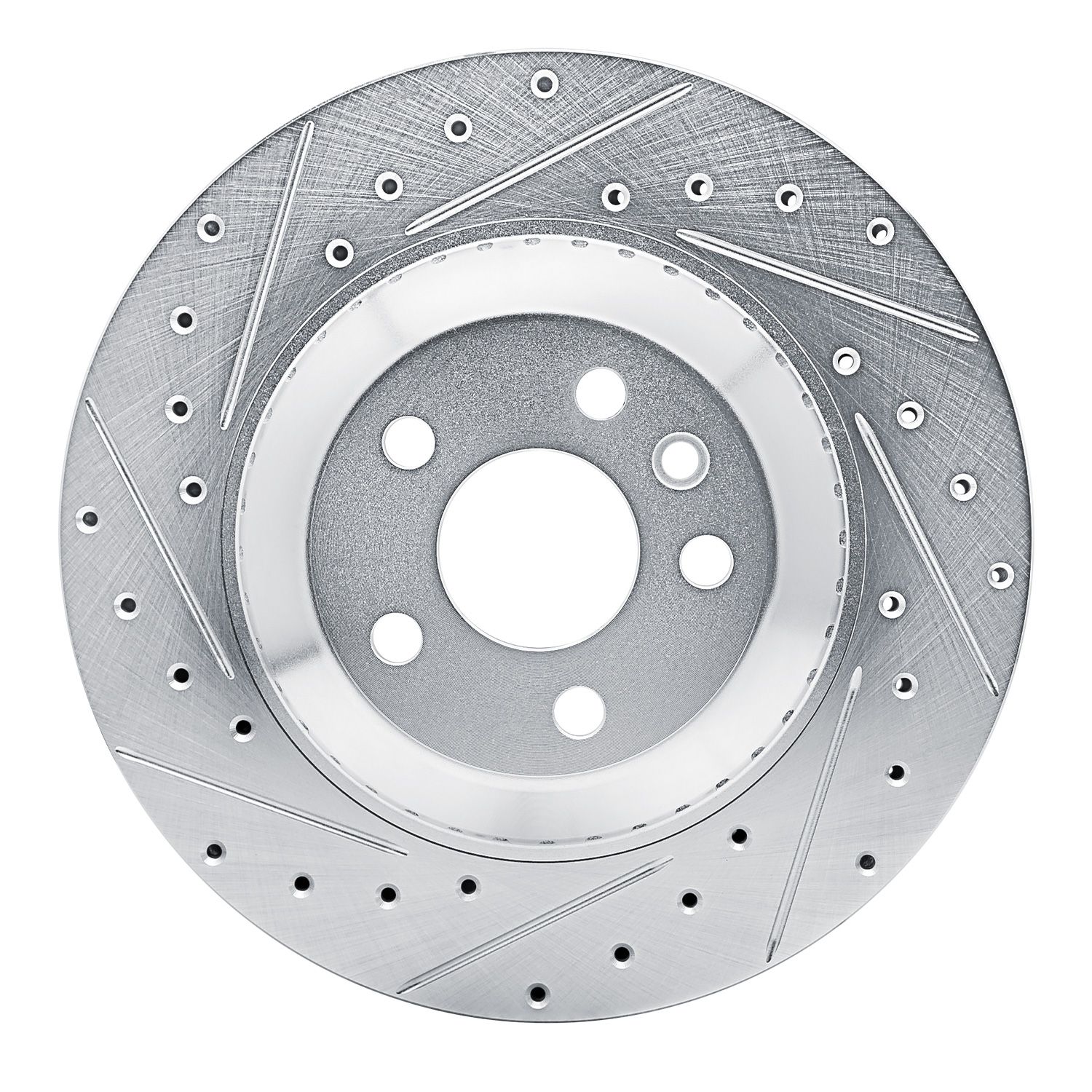 DFC Brake Rotor - Drilled and Slotted - Silver Dynamic Friction Company 692-631-11035L