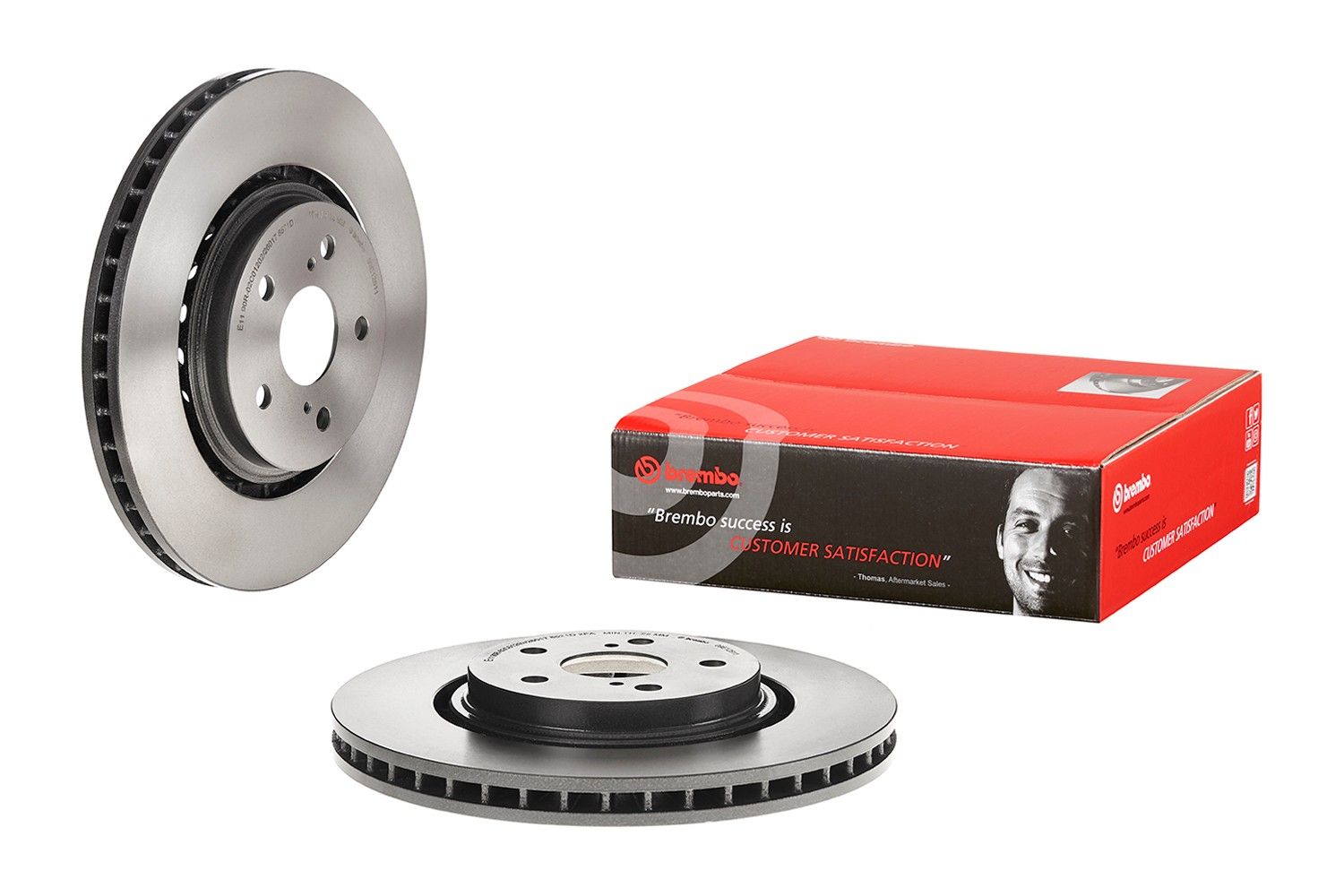 Premium UV Coated Rear Brake Rotor Brembo 205-09.E126.11