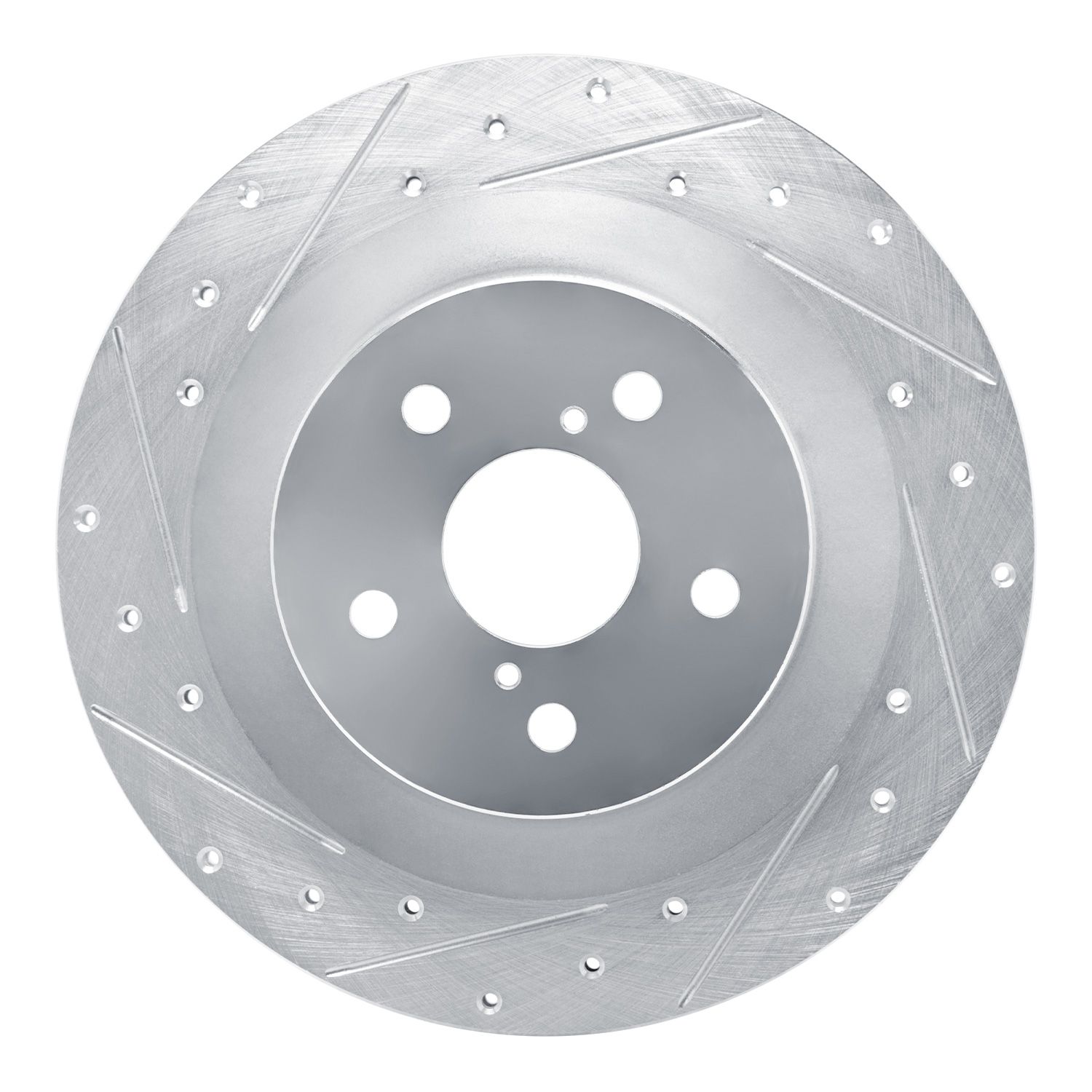 DFC Brake Rotor - Drilled and Slotted - Silver Dynamic Friction Company 692-631-75059L