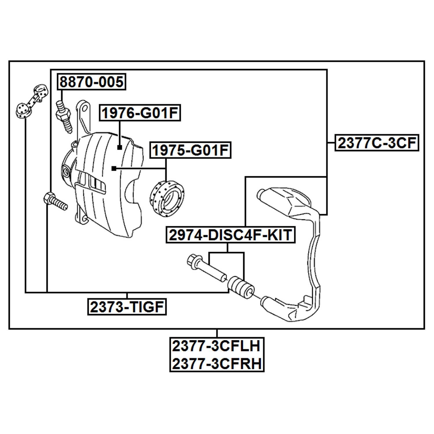 FRONT LEFT BRAKE CALIPER ASSEMBLY Febest 818-2377-3CFLH