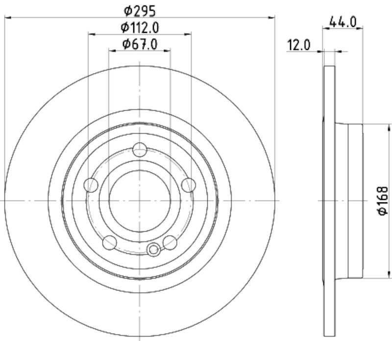 Disc Brake Rotor Hella Pagid 676-355133351