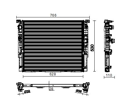 Radiator BEHR 759-CR 2215 000P for 2020 BMW 840i