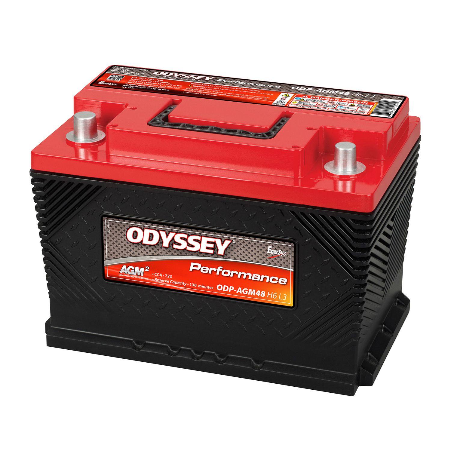 battery, auto, Odyssey ODP-AGM48H6L3, group 48 AGM, DIN H6 / L3 Odyssey Battery 11-ODP-AGM48H6L3