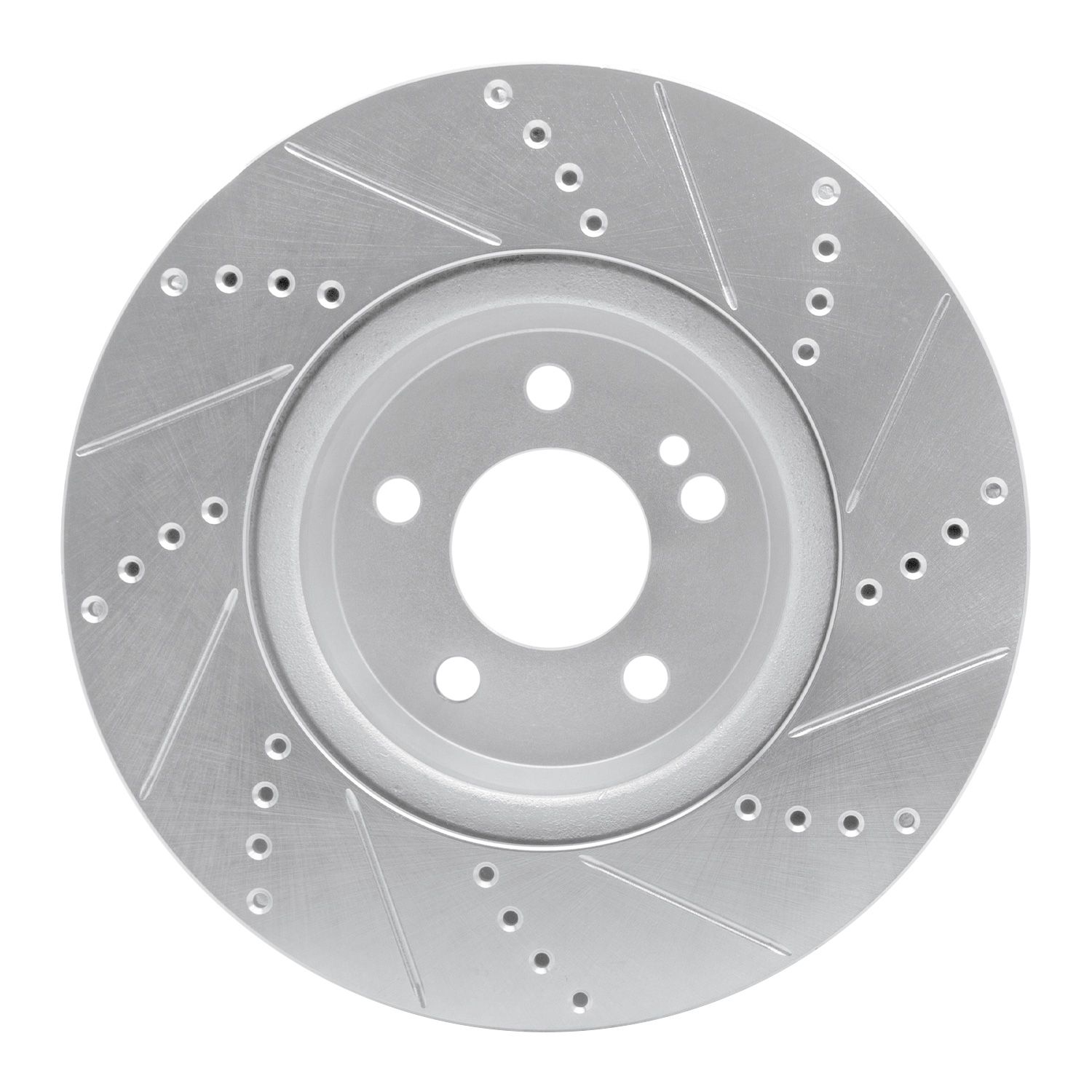 DFC Brake Rotor - Drilled and Slotted - Silver Dynamic Friction Company 692-631-63162L
