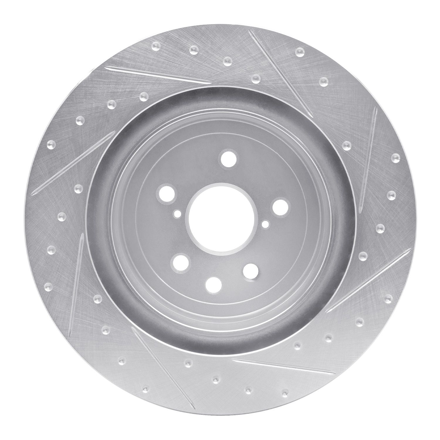 DFC Brake Rotor - Drilled and Slotted - Silver Dynamic Friction Company 692-631-75040D