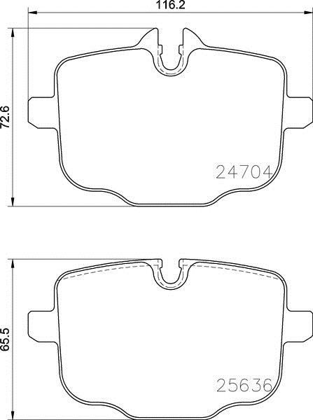 Premium NAO Ceramic OE Equivalent Pad Brembo 205-P06101N