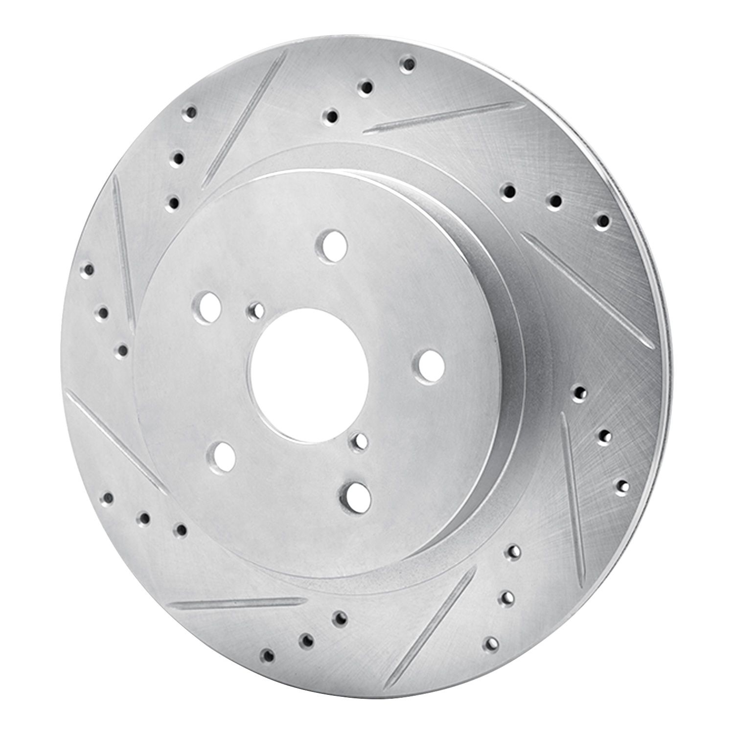 DFC Brake Rotor - Drilled and Slotted - Silver Dynamic Friction Company 692-631-13028L