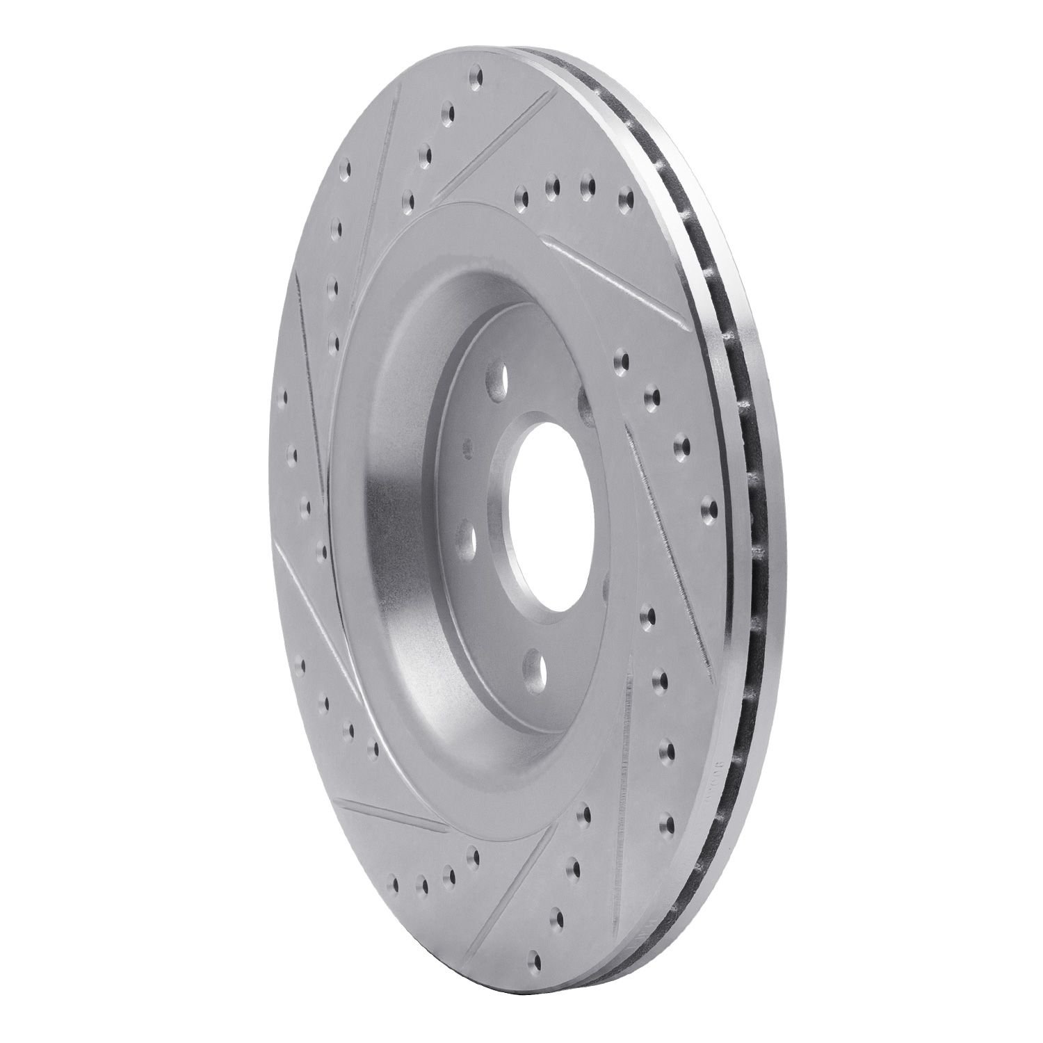 DFC Brake Rotor - Drilled and Slotted - Silver Dynamic Friction Company 692-631-73066R