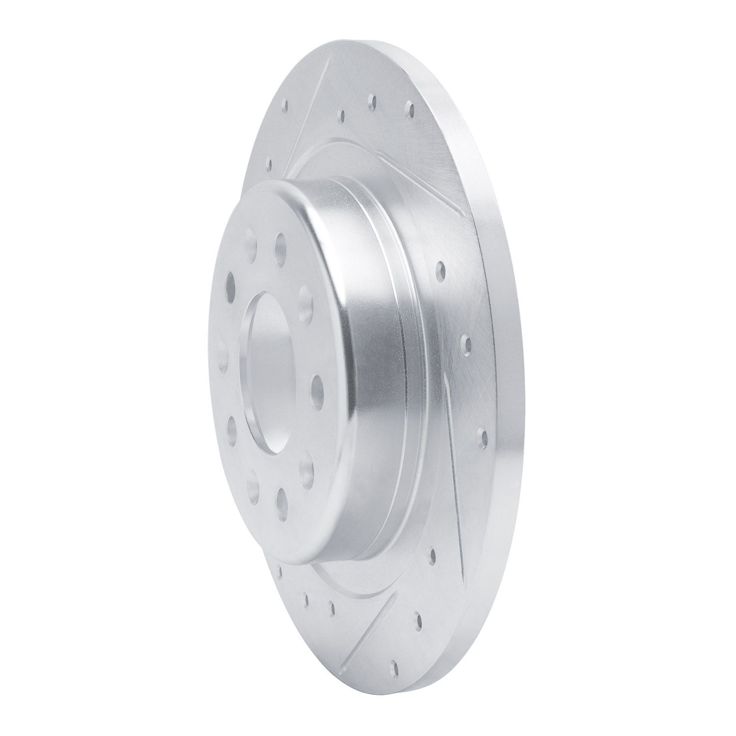 DFC Brake Rotor - Drilled and Slotted - Silver Dynamic Friction Company 692-631-47075L