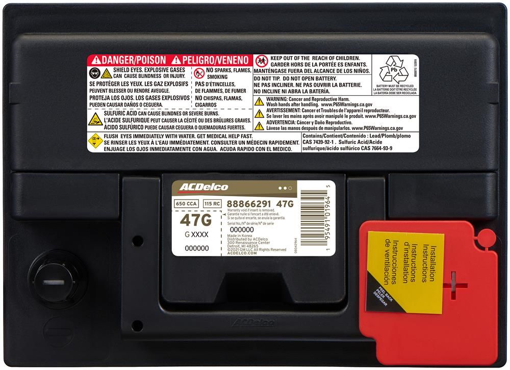 ACDelco 47G for LEXUS NX300H 2015 2.5L | 1-800-Battery