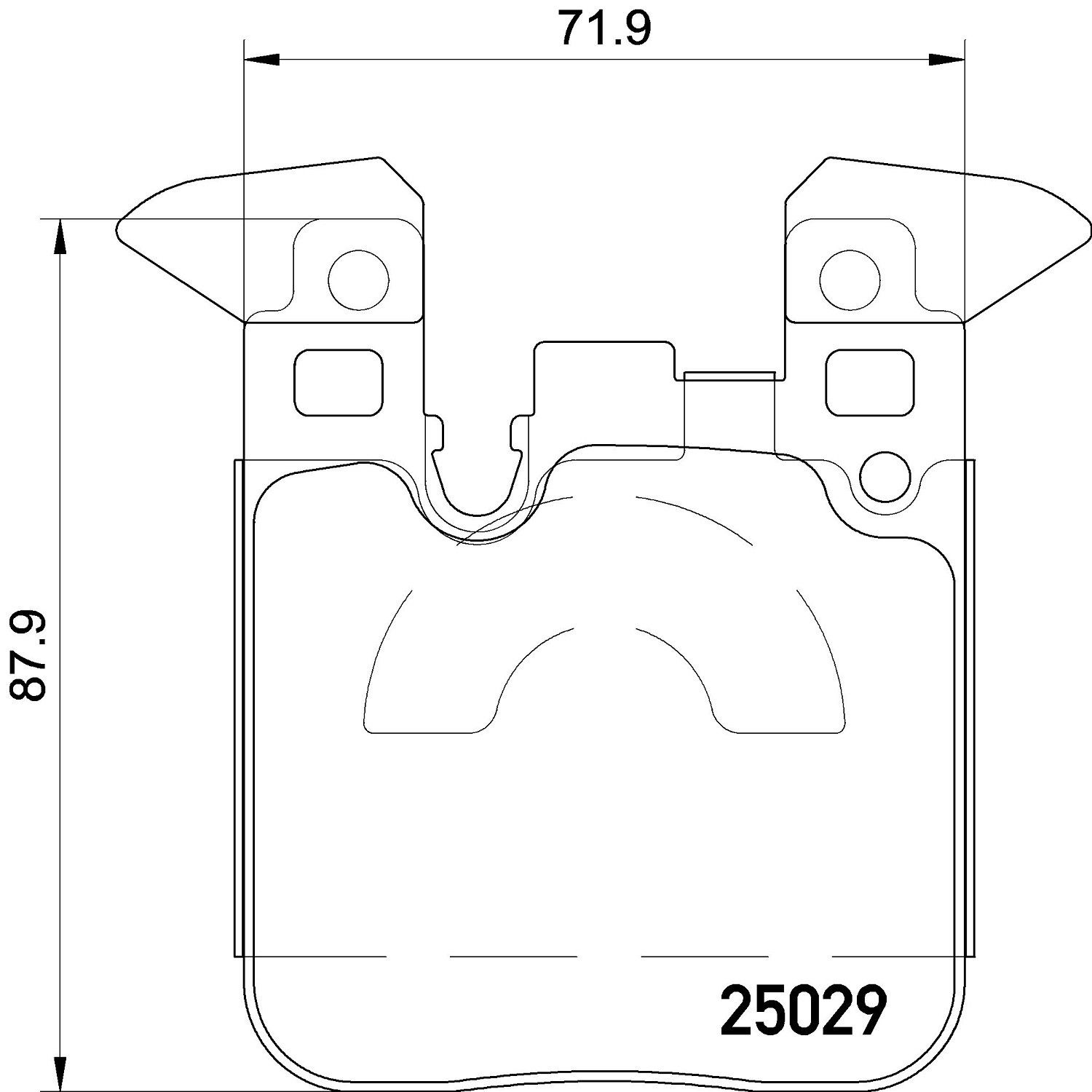 Premium Low-Met OE Equivalent Pad Brembo 205-P06087
