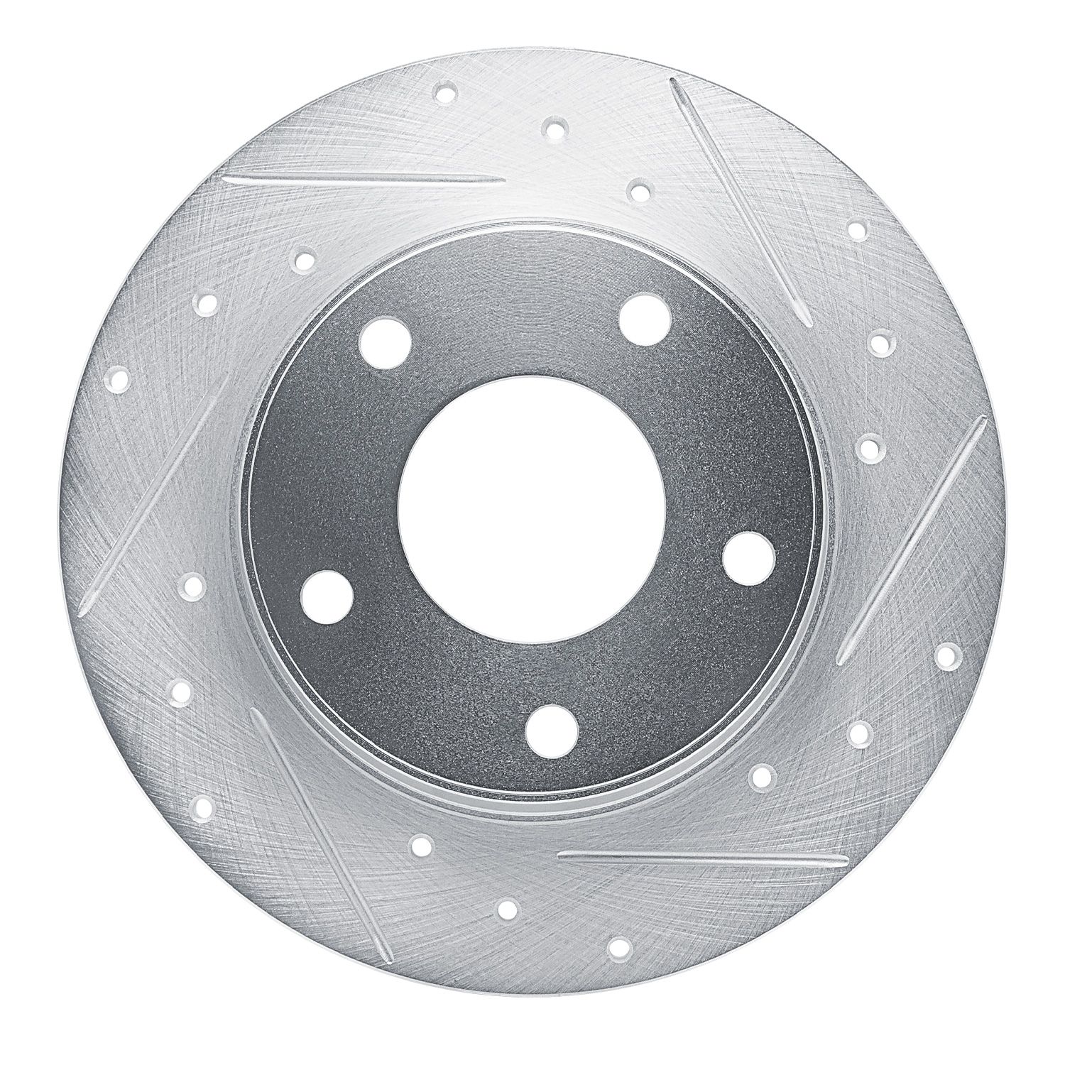 DFC Brake Rotor - Drilled and Slotted - Silver Dynamic Friction Company 692-631-67115R