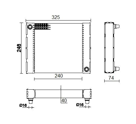 Radiator BEHR 759-CR 958 000P