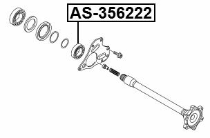 AXLE SHAFT BEARING Febest 818-AS-356222 for 2019 Audi Q5