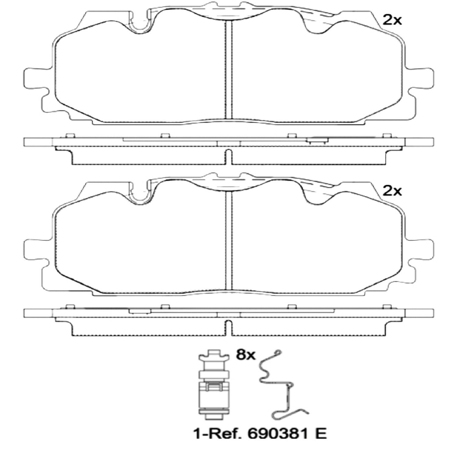 Premium Low-Met OE Equivalent Pad Brembo 205-P85165