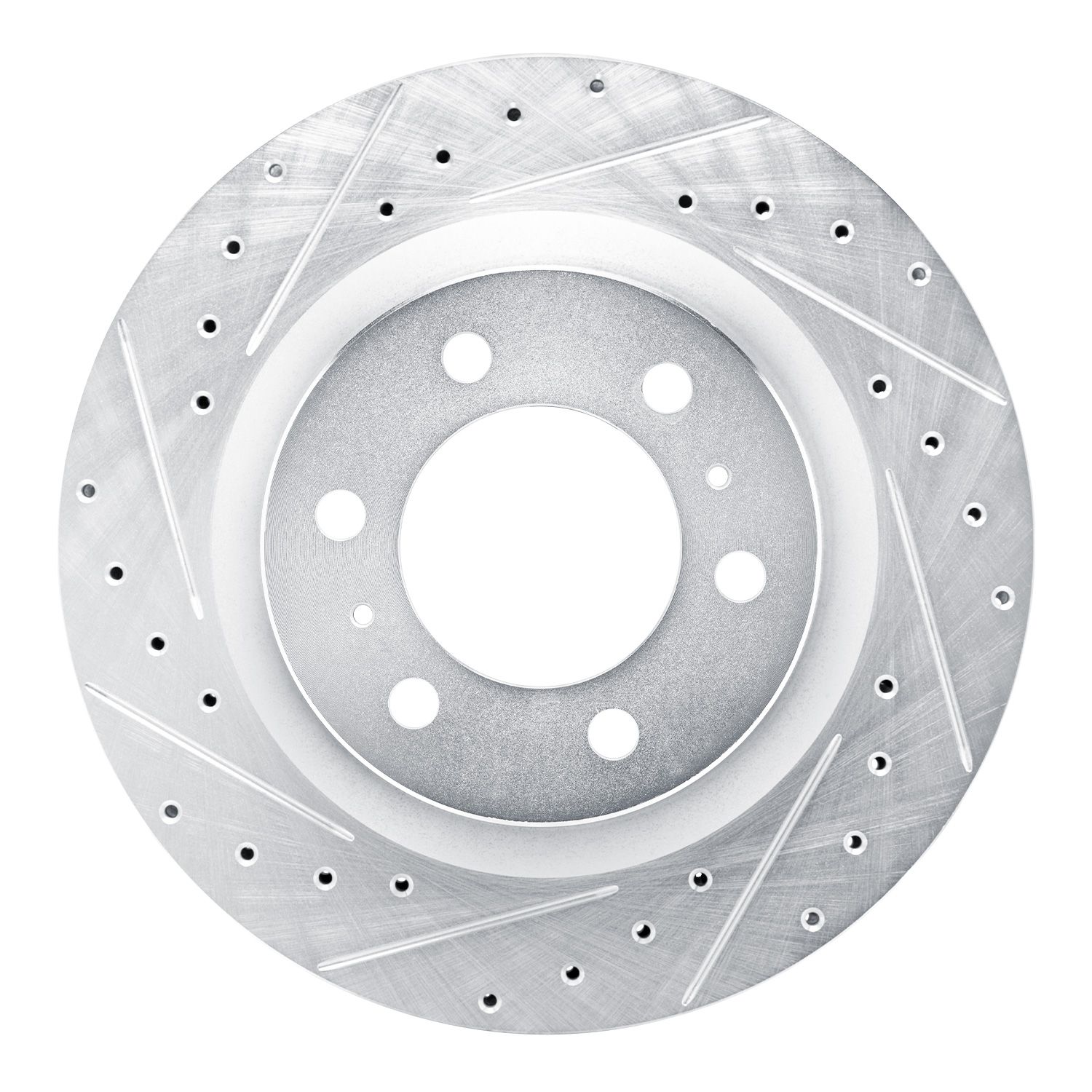 DFC Brake Rotor - Drilled and Slotted - Silver Dynamic Friction Company 692-631-76162L