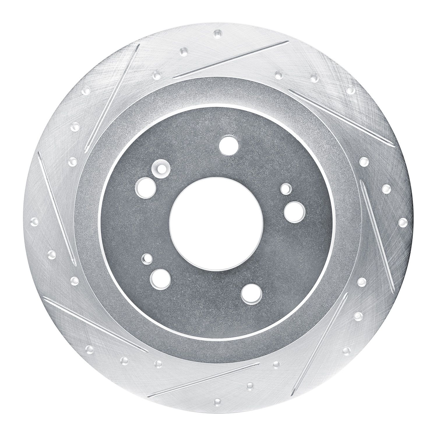 DFC Brake Rotor - Drilled and Slotted - Silver Dynamic Friction Company 692-631-58036L