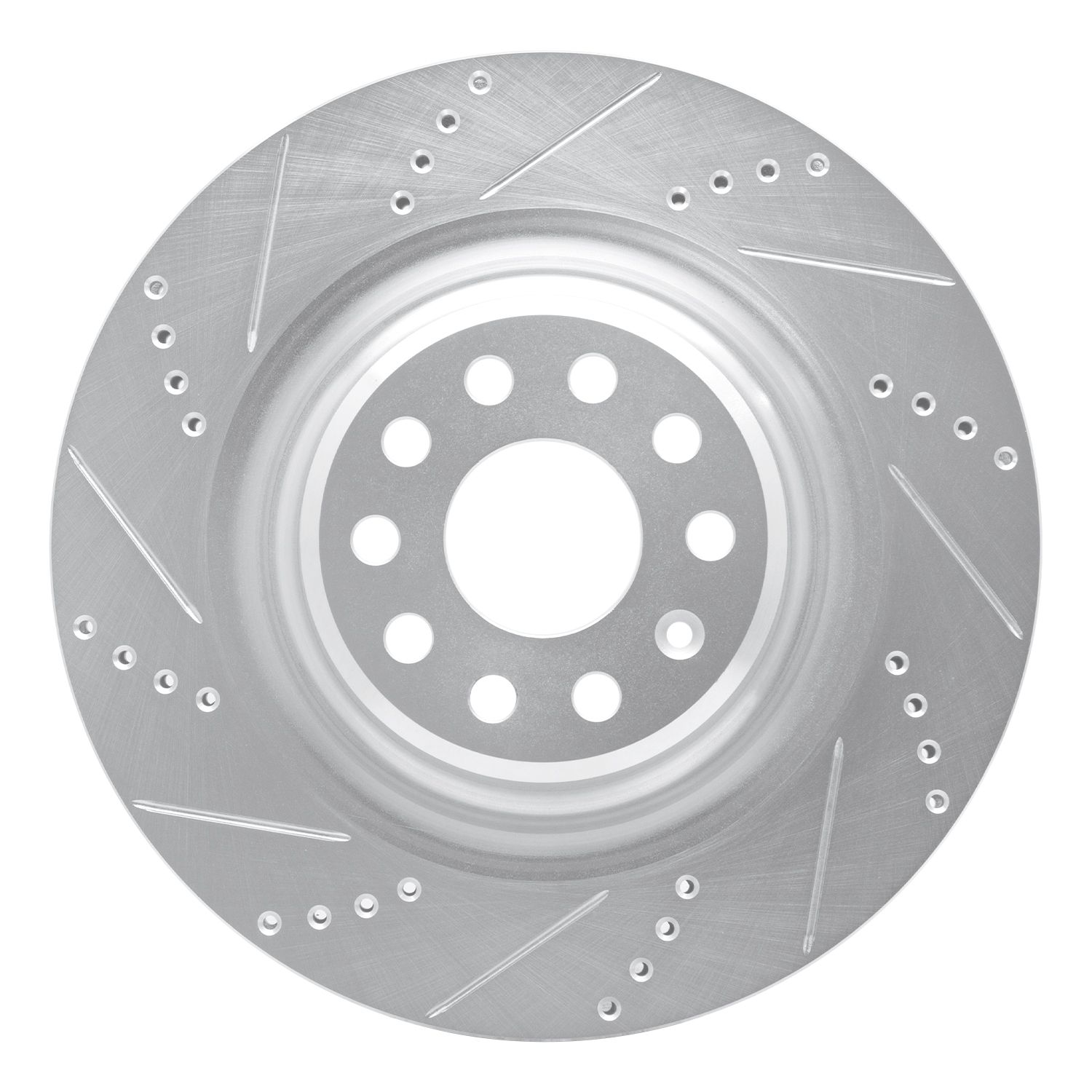 DFC Brake Rotor - Drilled and Slotted - Silver Dynamic Friction Company 692-631-26006L