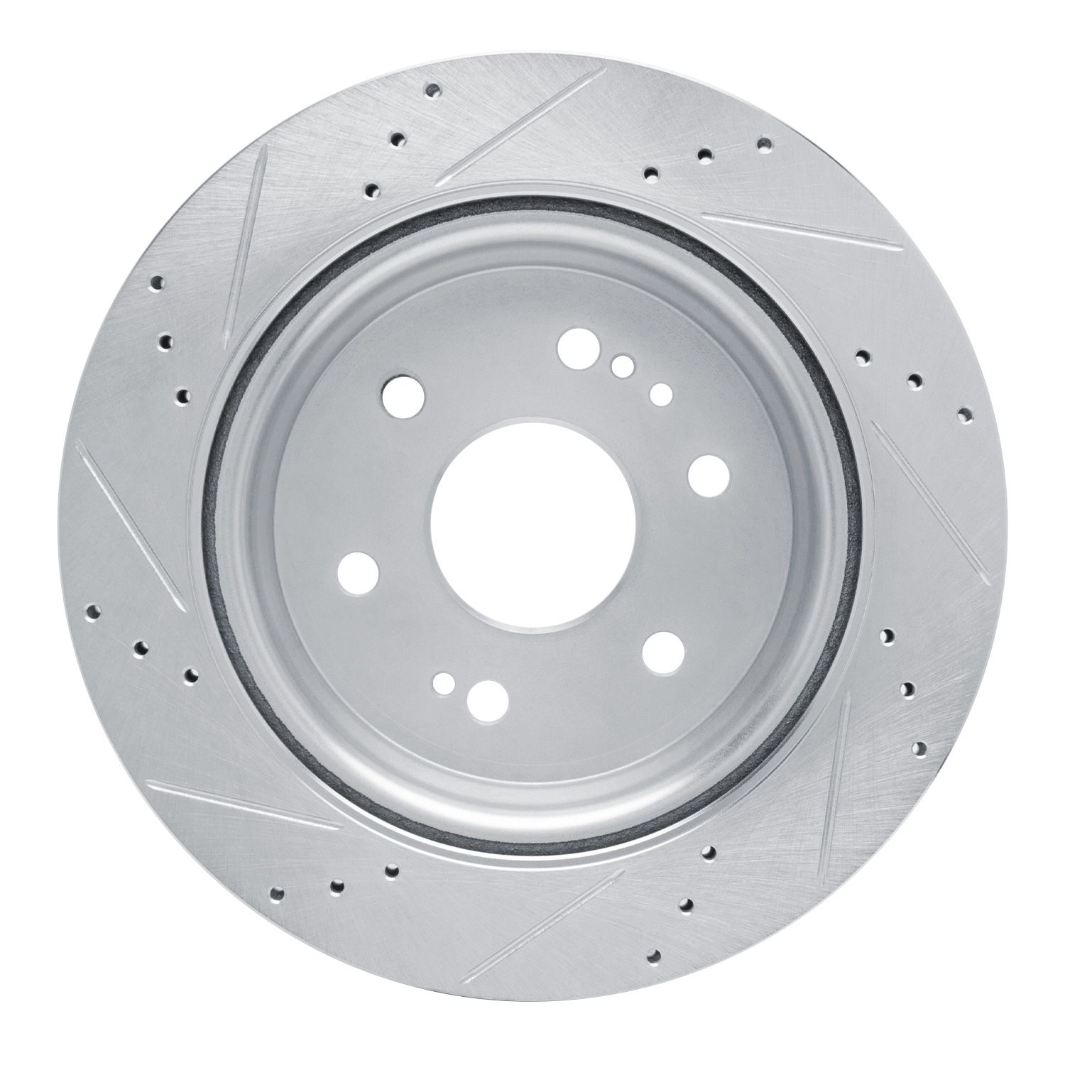 DFC Brake Rotor - Drilled and Slotted - Silver Dynamic Friction Company 692-631-47081R