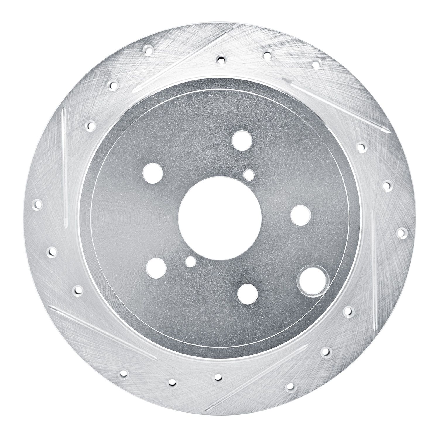DFC Brake Rotor - Drilled and Slotted - Silver Dynamic Friction Company 692-631-13050L