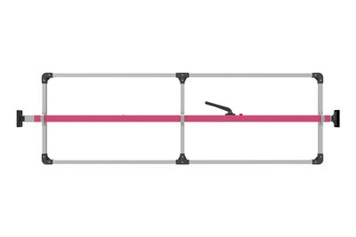 SL-30 Cargo Bar, 84"-114", Articulating and Fixed Feet, Attached 3 Crossmember Hoop, Pink
