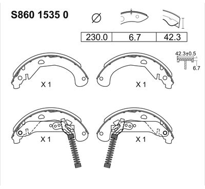 Total Stopping Solutions S860 Drum Brake Shoe