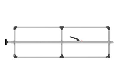 SL-30 Cargo Bar, 84"-114", Articulating and F-track Ends, Attached 3 Crossmember Hoop, Mill Aluminum