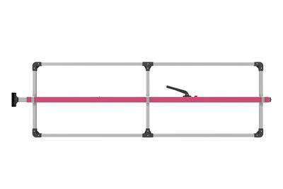 SL-30 Cargo Bar, 84"-114", Articulating and F-track Ends, Attached 3 Crossmember Hoop, Pink