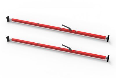 SL-30 Cargo Bar, 84"-114", Articulating and Fixed Feet, Red, Pack of 2