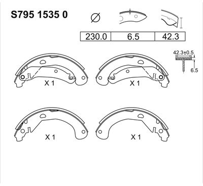 Total Stopping Solutions S795 Drum Brake Shoe