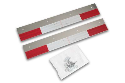 Flap Plate, Stainless Steel, Upper with Reflective Tape