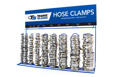 Hose Clamp Display Rack with Stock