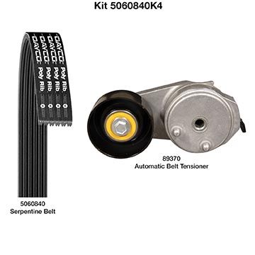 Dayco 5060840K4 Serpentine Belt Drive Component Kit