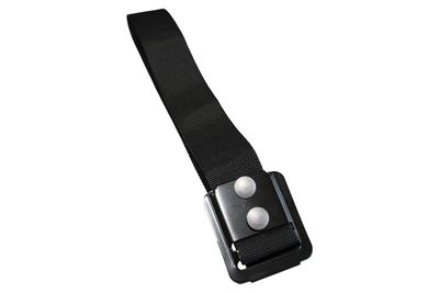 Pull Strap Assembly with Black E-Coat Retainer, 15.50", Zinc rivets