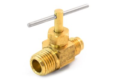 Flare to Male Pipe, Straight Needle Valve, 1/4" x 1/4"