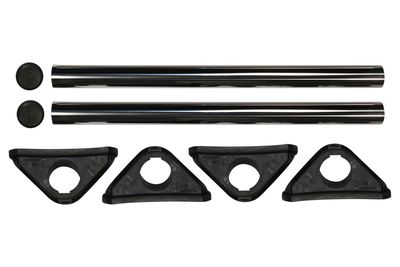 X-Flex Straight Mount, 2 Bracket Set, Stainless Steel, Top Radius Application