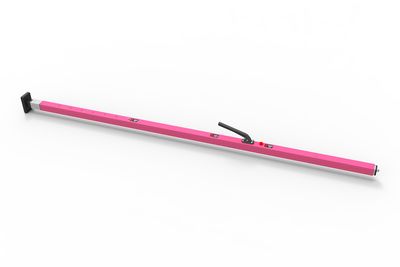 SL-30 Cargo Bar, 84"-114", Fixed Foot and F-track Ends, Pink