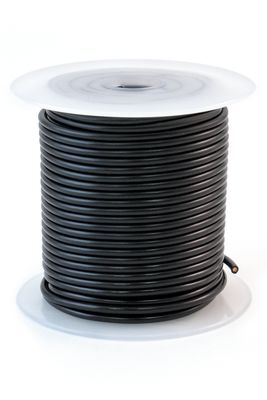 Primary Wire, 1 COND, AWG 14, Black, 100'