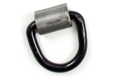 Tie Down D-Ring with Cast Weld-on Clip, 1/2", 2.38" x 2.5" I.D.