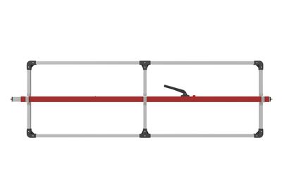 SL-30 Cargo Bar, 84"-114", E-track Ends, Attached 3 Crossmember Hoop, Red