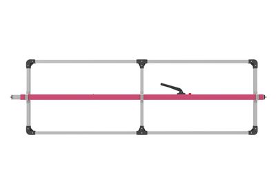 SL-30 Cargo Bar, 84"-114", E-track Ends, Attached 3 Crossmember Hoop, Pink