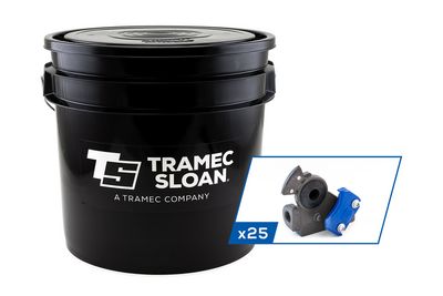 Anodized Gladhand, 38-degree Bracket Mount, Service, Rubber Seal, Retail Bucket of 25