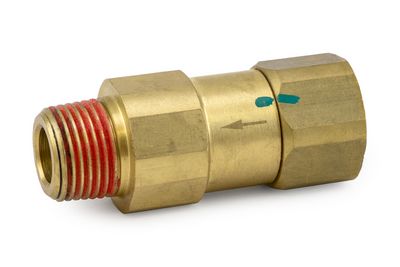 Check Valve, One-Way, 3/8" Female Inlet, 3/8" Male Outlet