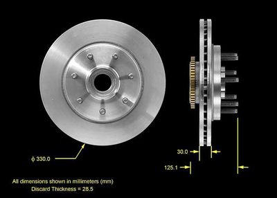 BENDIX PREMIUM DRUM AND ROTOR PRT5520 Disc Brake Rotor and Hub Assembly